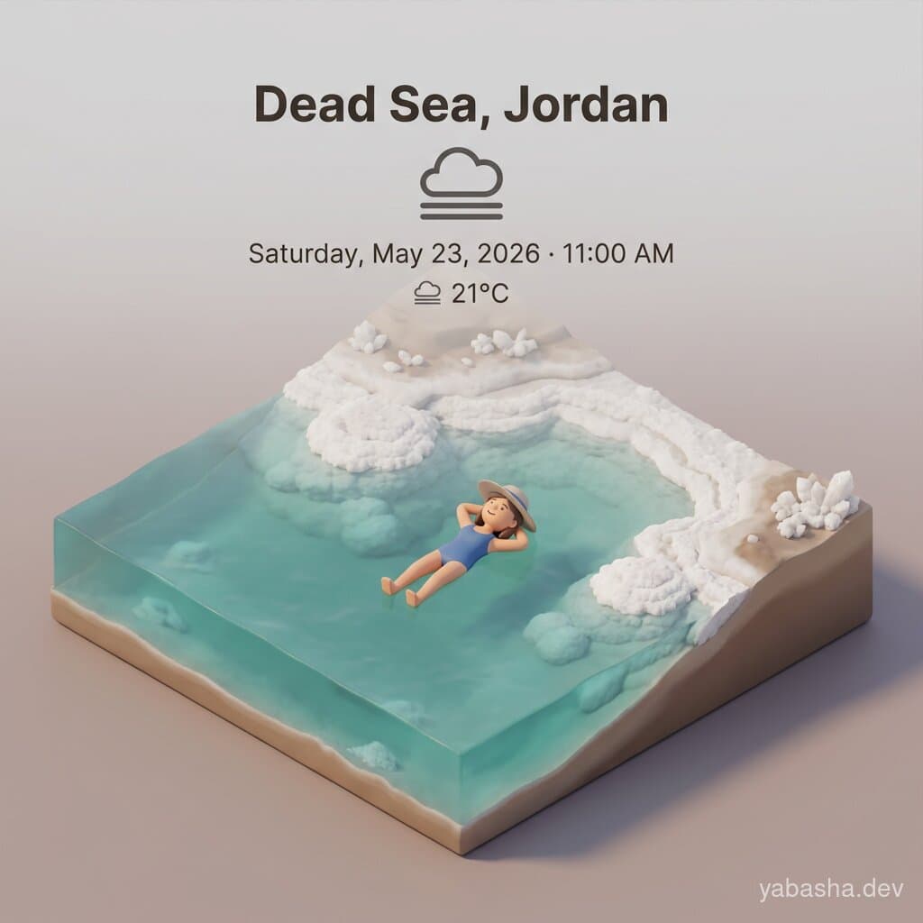 Dead Sea, Jordan — Isometric Diorama #23