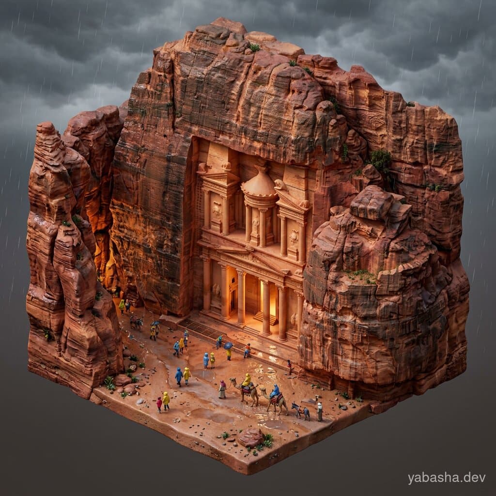 Petra, Jordan — Isometric Diorama #21