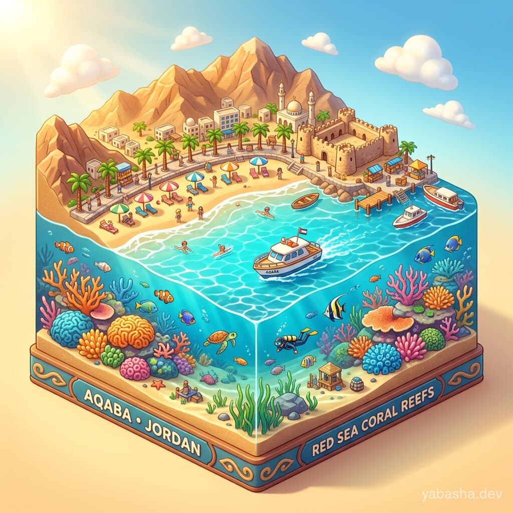 Aqaba Isometric Diorama — Jordan in Miniature #25